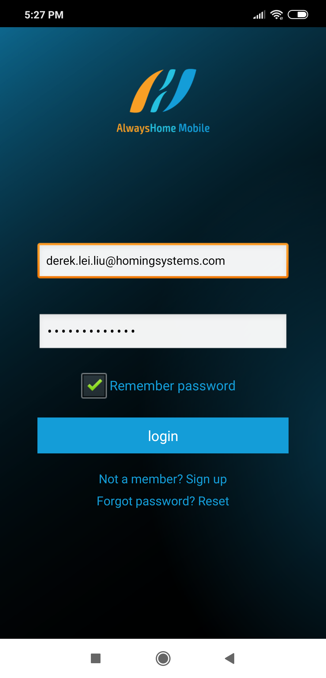 Login AlwaysHome